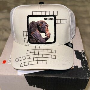 NWT. Goorin Bros The Farm GENIUS SMARTYPANTS Chimpanzee White Friday Drop
